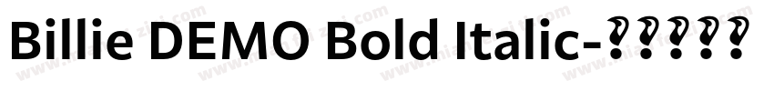 Billie DEMO Bold Italic字体转换